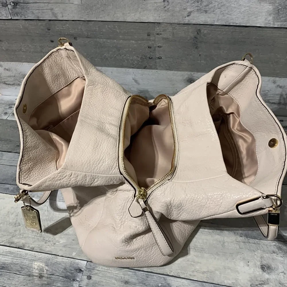 Coach‎ Madison Leather Phoebe Satchel Cream